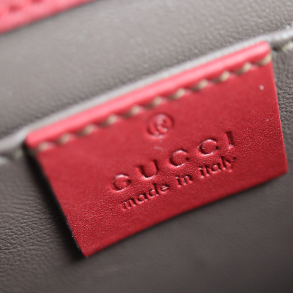 Gucci Broadway Gg Marmont Clutch Bag Python Red - image 8